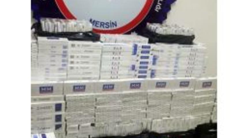 Mersin&rsquo;de 7 Bin 500 Paket Ka&ccedil;ak Sigara Ele Ge&ccedil;irildi