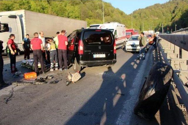 Bolu Dağı Tüneli Çıkışında Kaza 1 Yaralı