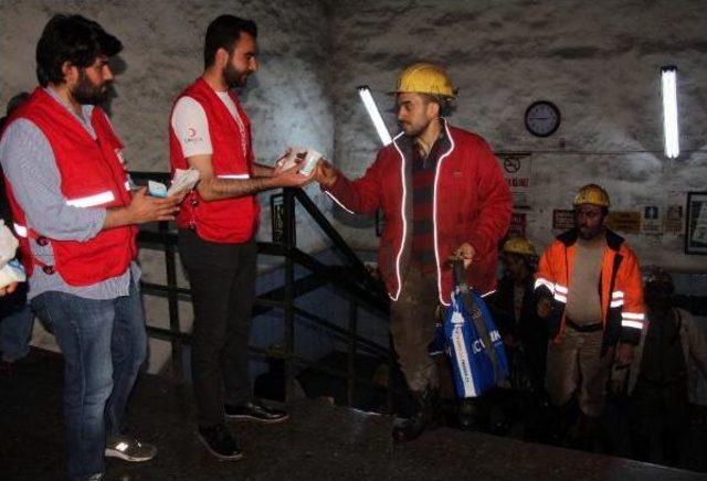 Kızılay'dan Maden Işçilerine Sıcak Karşılama