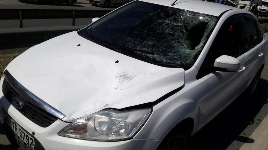 (&ouml;zel Haber) Yola U&ccedil;an Evrağını Almaya &Ccedil;alışırken Ara&ccedil; &Ccedil;arptı