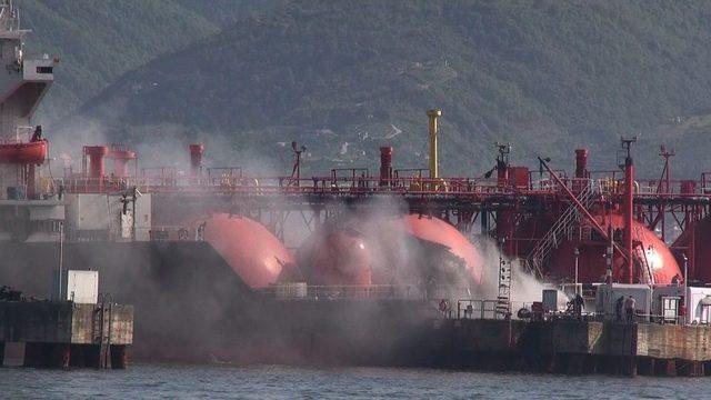 Lpg Tankerinde Soğutma Çalışmaları Devam Ediyor