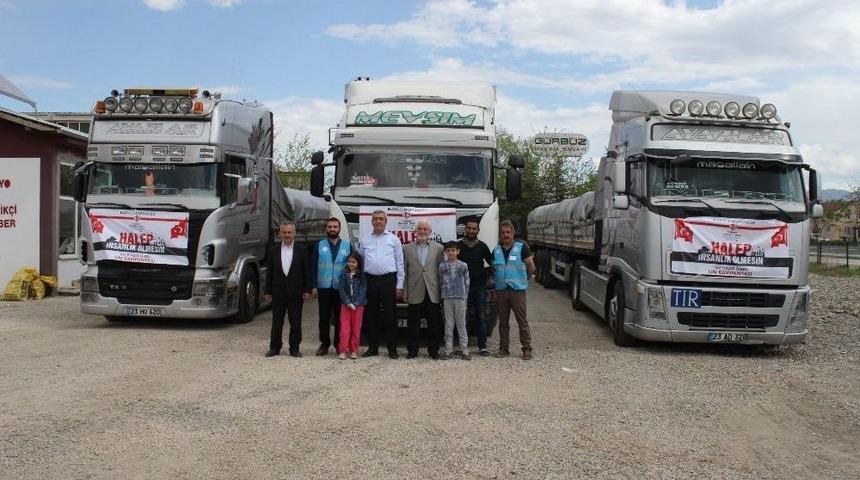 Elazığ&rsquo;dan Suriye&rsquo;ye 3 Tır Yardım