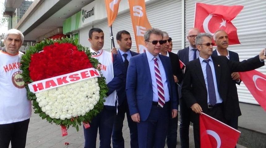 Haksen Ve Katılım B&uuml;ro- Sen, Kazancı Yokuşu&rsquo;na Karanfil Bıraktı
