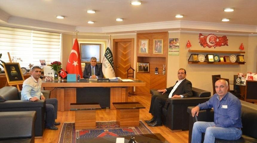 Başkan &Ouml;zg&uuml;ven Adana Ereğlililer Derneği&rsquo;ni Makamında Ağırladı