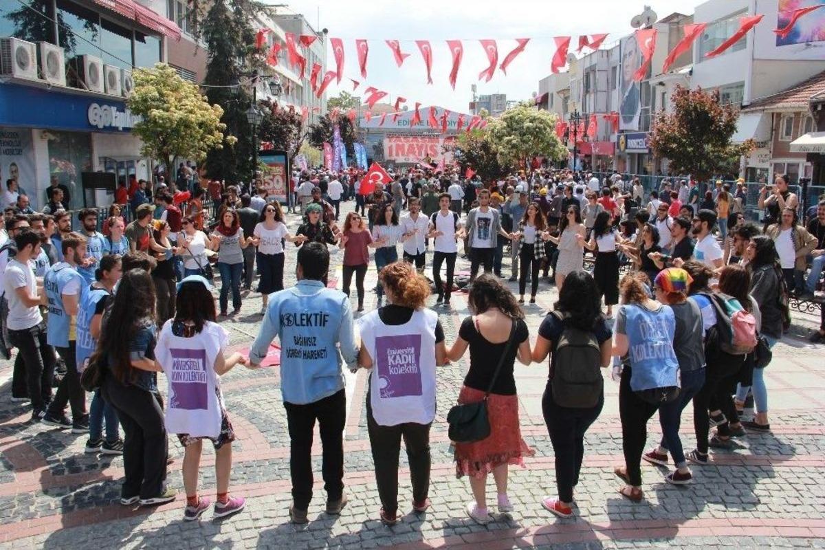 Edirne&rsquo;de 1 Mayıs İş&ccedil;i Bayramı Coşkuyla Kutlandı