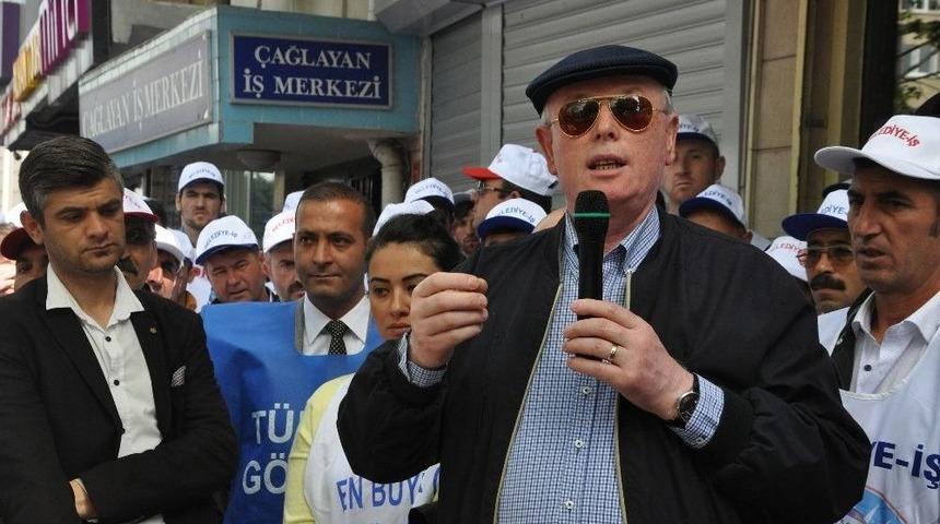 Başkan Kurt 1 Mayıs&rsquo;ta İş&ccedil;ilerle Birlikte Alanda