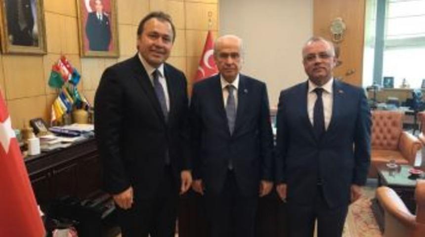 Mhp&rsquo;li İki Başkandan Bah&ccedil;eli&rsquo;ye Ziyaret