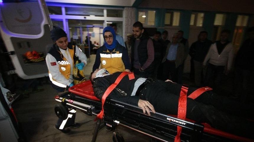 Bir Kişinin Yaralandığı Kaza G&uuml;venlik Kamerasında