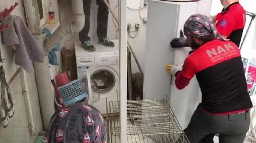 Evin Balkonunda Sıkışan &Ccedil;akalı 4 G&uuml;n Boyunca Besledi