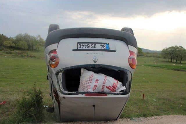 Takla Atan Otomobilin Sürücüsü Yaralandı 1