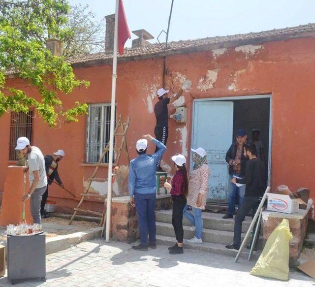 Oğuzeli Meslek Yüksekokulu Öğrencileri, Köy Okuluna Hayat Verdi