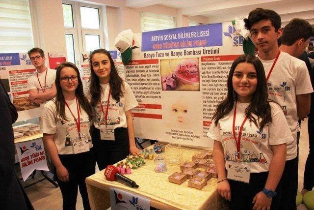 Artvin’de Lise Öğrencilerinin Bilim Fuarı Açıldı 1