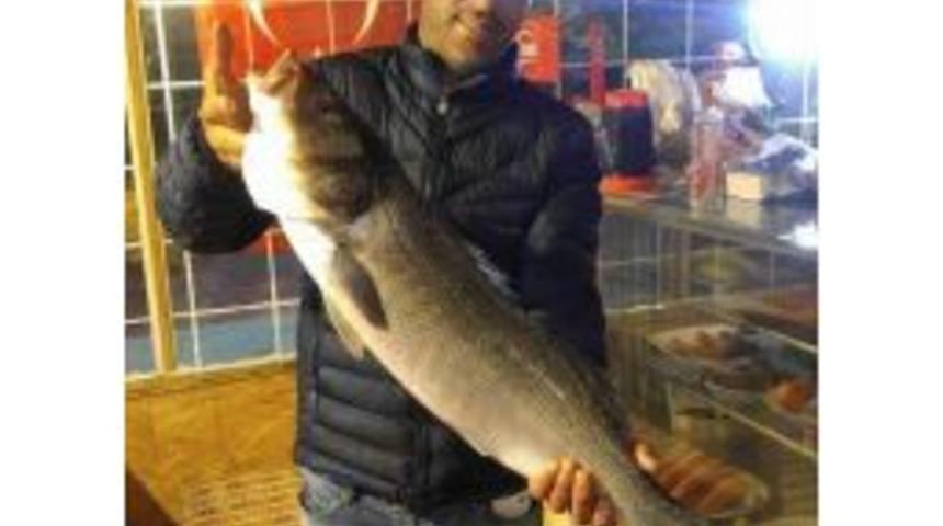 Cide&rsquo;de 5 Kilo Ağırlığında Levrek Yakalandı