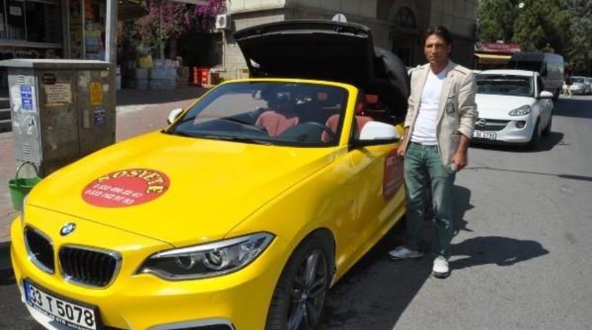 &Uuml;st&uuml; A&ccedil;ık L&uuml;ks Otomobili Taksi Yaptı