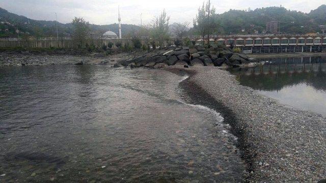 Rize’de Balıkçı Barınağı Girişi Kapandı