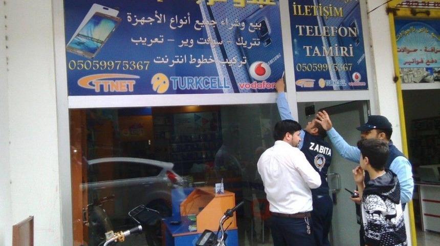 Kırıkhan&rsquo;da Arap&ccedil;a Tabela, Poster Ve Afişler Kaldırıldı