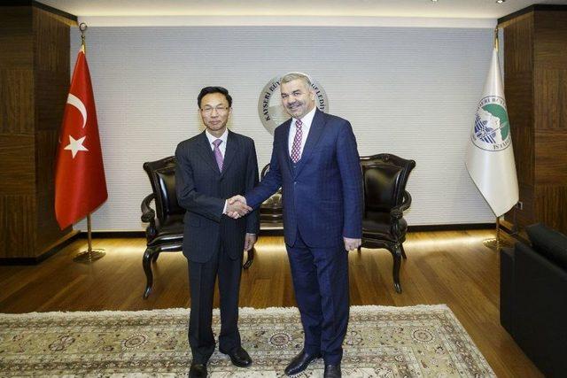 Başkan Çelik, Çin Büyükelçisi Ve Çinli İş Adamı Heyeti İle Görüştü 1