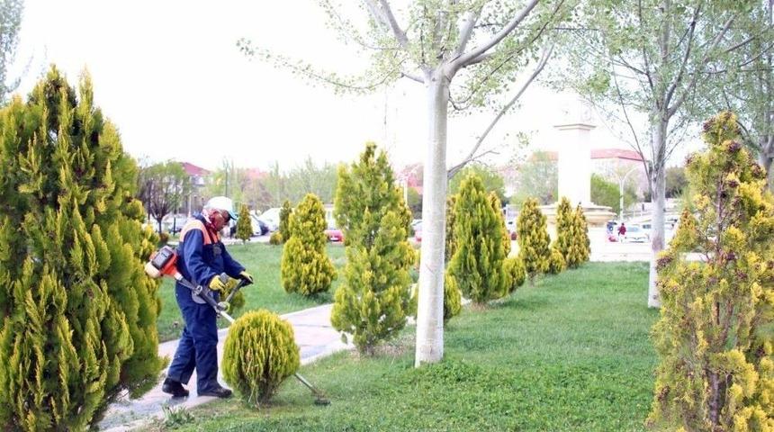 Park Ve Bah&ccedil;eler M&uuml;d&uuml;rl&uuml;ğ&uuml; Ekiplerinden G&ouml;lbaşı&rsquo;na Yazlık Bakım