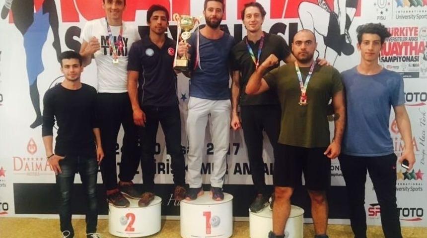 &Uuml;niversiteler Arası Muay Thai Şampiyonasında Erciyes &Uuml;niversitesi İkinci Oldu