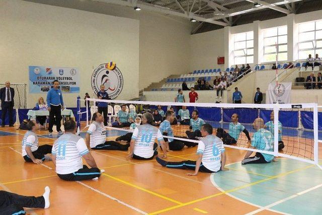 Oturarak Voleybol 2. Lig Final Müsabakaları Karaman’da Başladı.