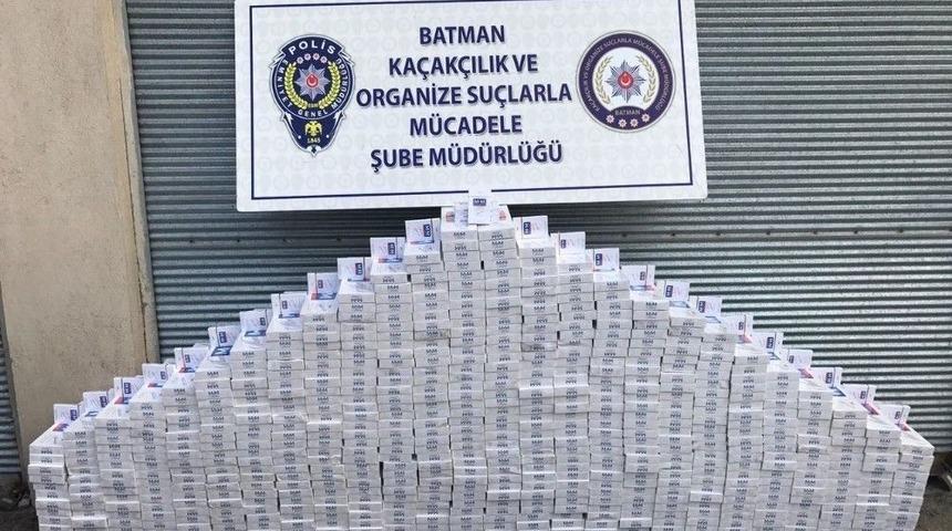 Batman&rsquo;da Piyasa Değeri 117 Bin Lira Olan Ka&ccedil;ak Sigara Ele Ge&ccedil;irildi