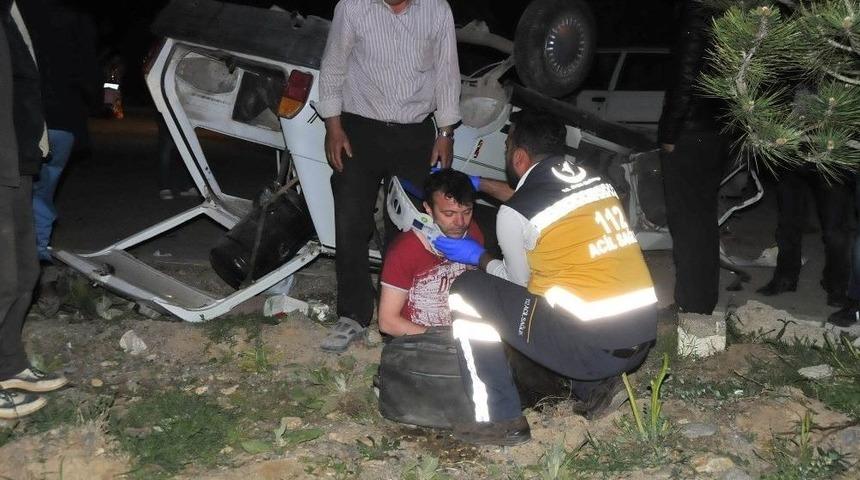 Konya&rsquo;da Otomobil Takla Attı: 3 Yaralı