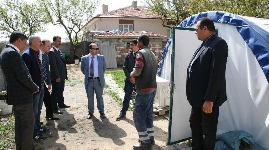 Kulu&rsquo;da &Ccedil;adır İ&ccedil;erisinde K&uuml;lt&uuml;r Mantarı &Uuml;reten &Ccedil;ift&ccedil;iye Ziyaret