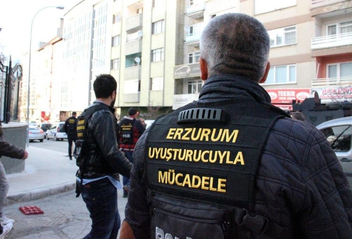 Erzurum&rsquo;da 26 Ayrı Adrese Uyuşturucu Baskını