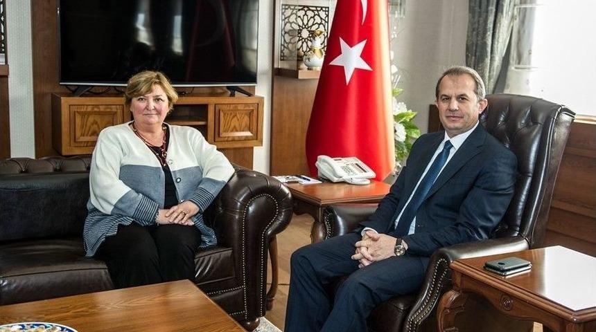 Vali Taşyapan, Pascale Moreau&rsquo;yu Kabul Etti