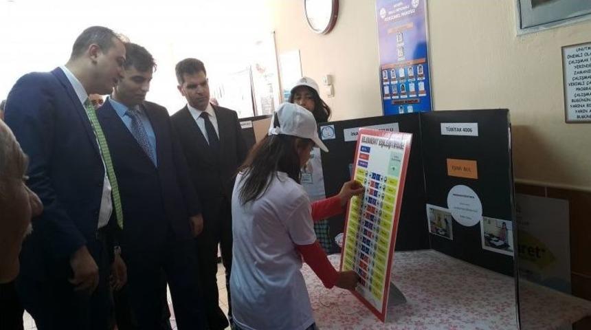 İnallı Ortaokulunda Tubitak Bilim Fuarı D&uuml;zenlendi