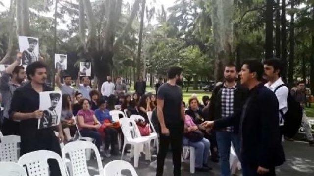 Mustafa Armağan'a İü'de Protesto