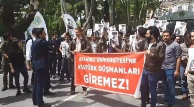 Mustafa Armağan'a İü'de Protesto