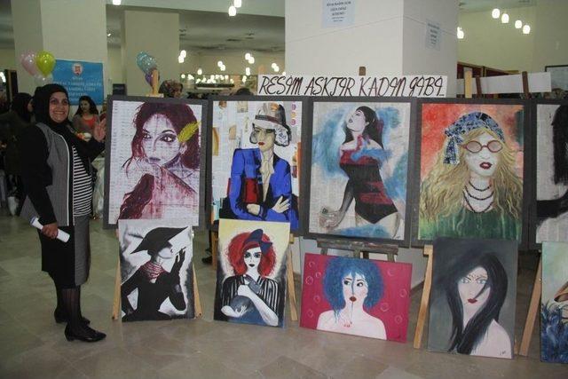 Sivas&rsquo;ta Halk Eğitim Merkezi Kursiyerleri Sergi A&ccedil;tı 1