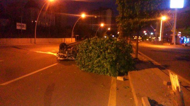 Başkent’te Kontrolden Çıkan Otomobil Takla Attı: 1 Yaralı