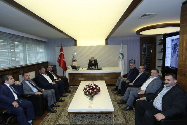 Başkan &Ccedil;elik, Başkanları Ağırladı 1