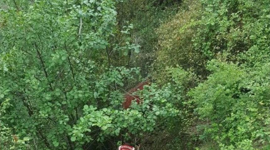 Otomobil U&ccedil;uruma Yuvarlandı: 1 Yaralı