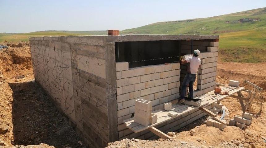 Cizre Belediyesi 60 D&ouml;n&uuml;ml&uuml;k Yeşil Alan İ&ccedil;in 100 Tonluk Su Deposu Yapıyor