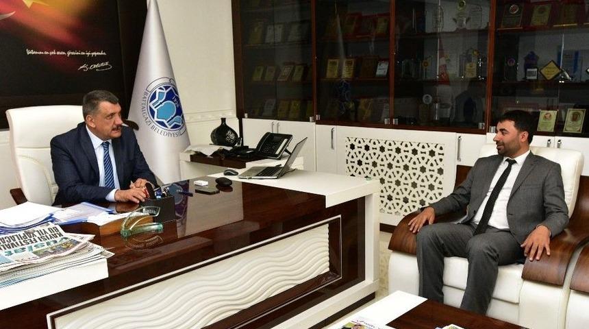 Mhp Battalgazi İlçe Başkanı Mesut Samanlı İlk Ziyaretini Başkan Gürkan’a Yaptı