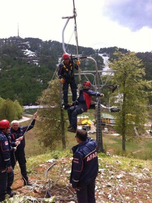 Kocaeli’de Telesiyej Kurtarma Tatbikatı