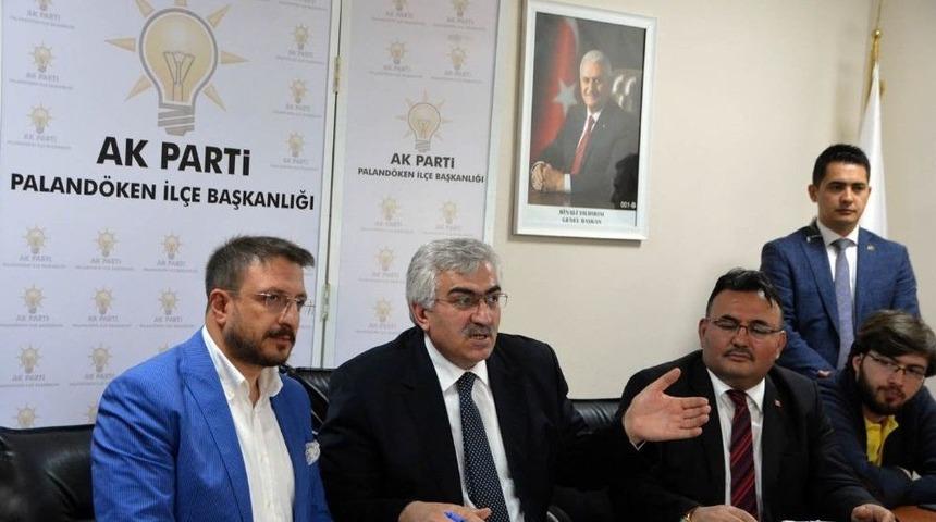 Başkan Öz’den Palandöken, Yakutiye, Aziziye İlçe Teşkilatlarına Teşekkür Ziyareti