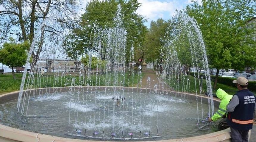 Alaplı Şehir Parkına Yeni Dekoratif Havuzlar