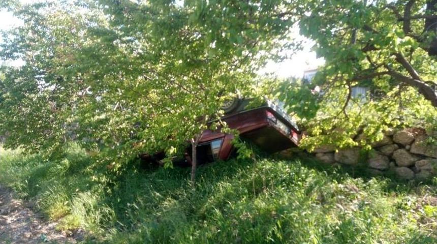Malatya&rsquo;da Otomobil Kayısı Bah&ccedil;esine U&ccedil;tu: 1 Yaralı