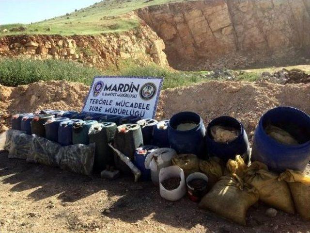 Mardin'de 500 Kilo El Yapımı Patlayıcı Ele Geçirildi