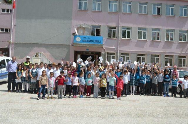 Kula’da Öğrencilere Uygulamalı Trafik Dersi