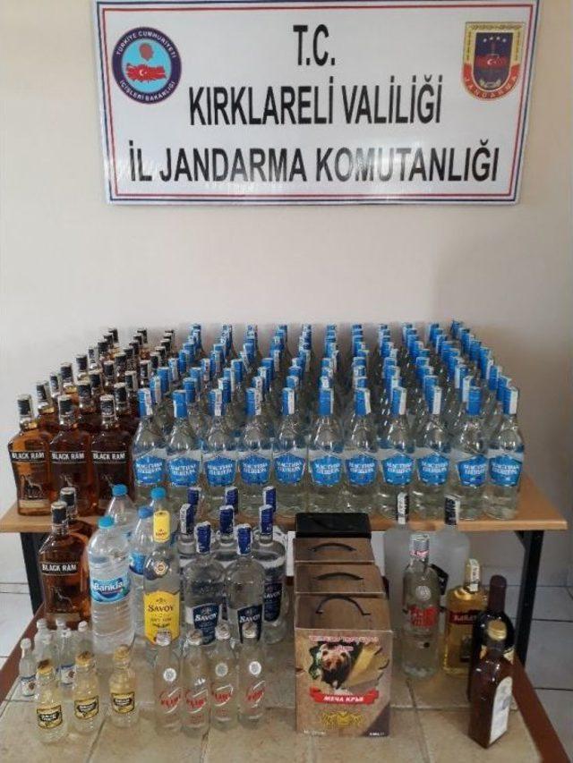 Kırklareli’nde 163 Litre Kaçak İçki Ele Geçirildi