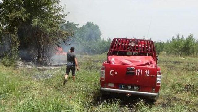 Tarlada Lokma Pişirirken Yangın Çıktı