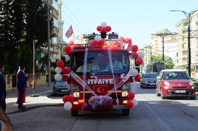 İtfaiye Aracı Gelin Arabası Oldu 2