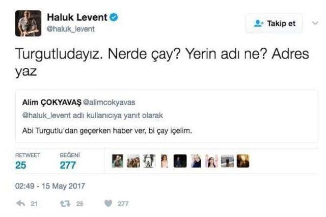 Haluk Levent Sevenlerine Çay Ismarladı