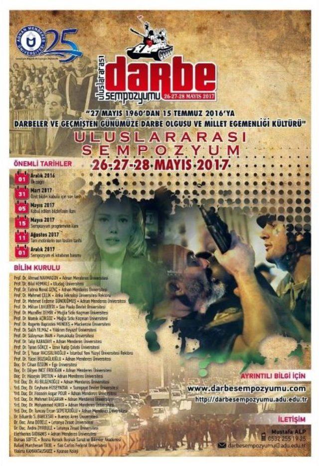 Aydın Uluslararası Darbe Sempozyumuna Ev Sahipliği Yapacak 1