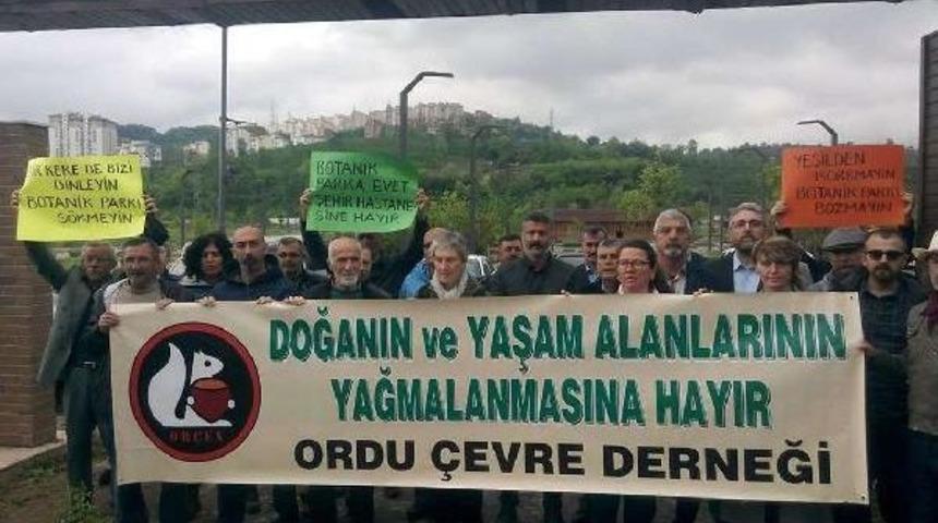 &Ccedil;evrecilerden Botanik Parkına Hastane Yapılması Kararına Tepki